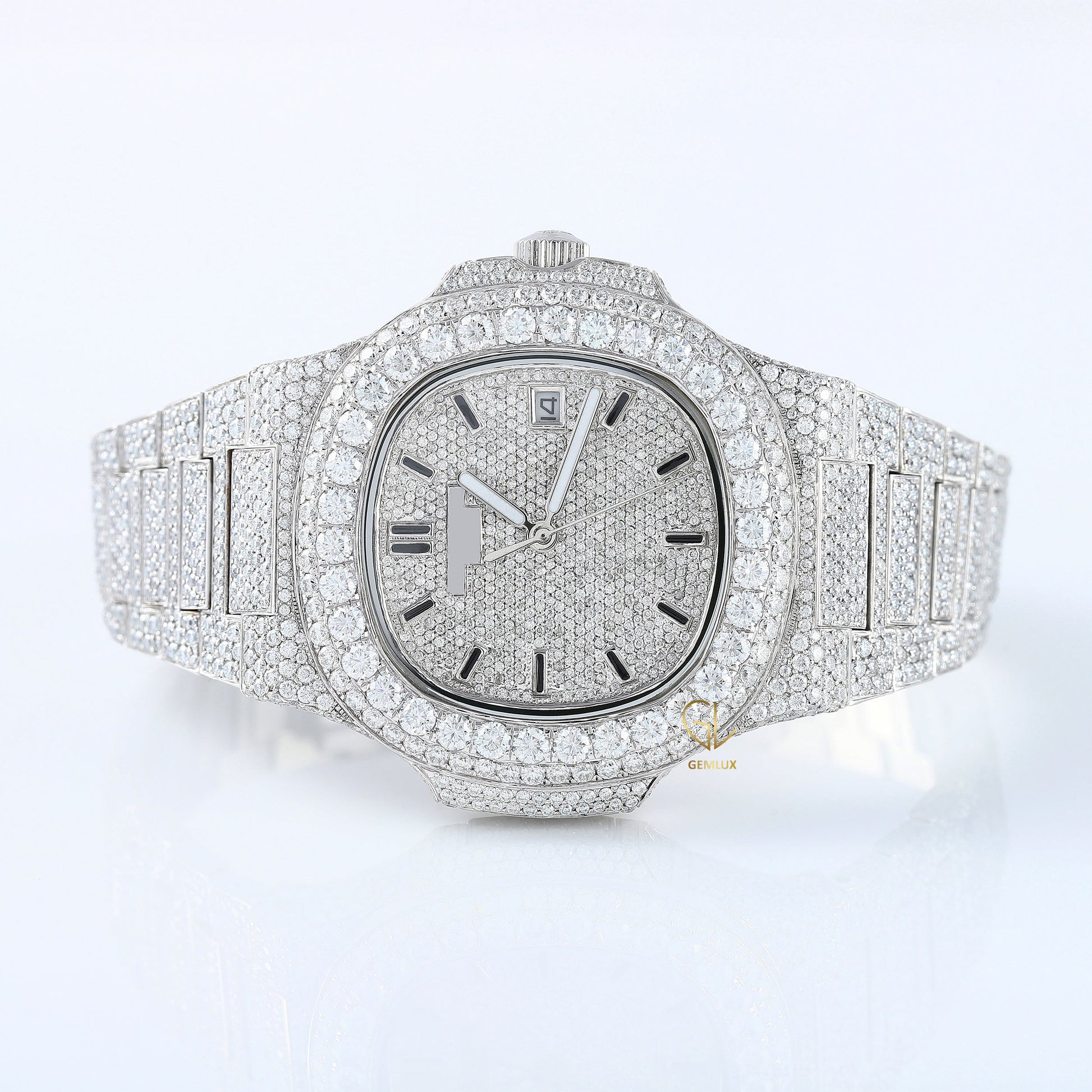 Icy VVS Moissanite Diamond Automatic Movement Watch For Men