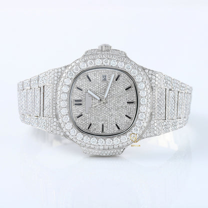 Icy VVS Moissanite Diamond Automatic Movement Watch For Men