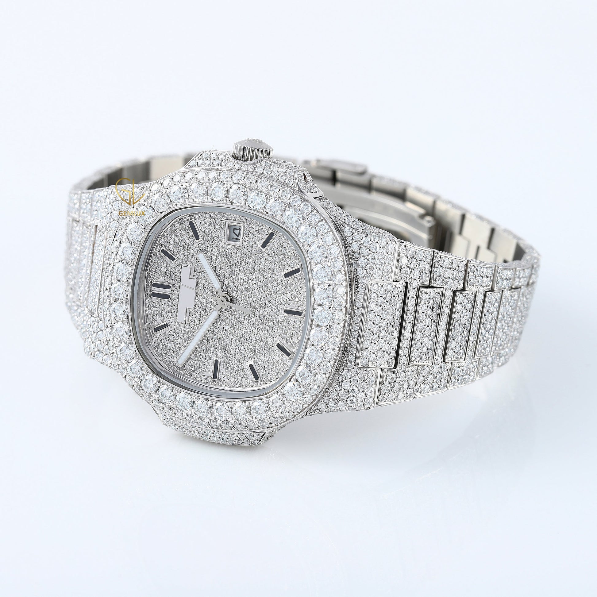 Icy VVS Moissanite Diamond Automatic Movement Watch For Men