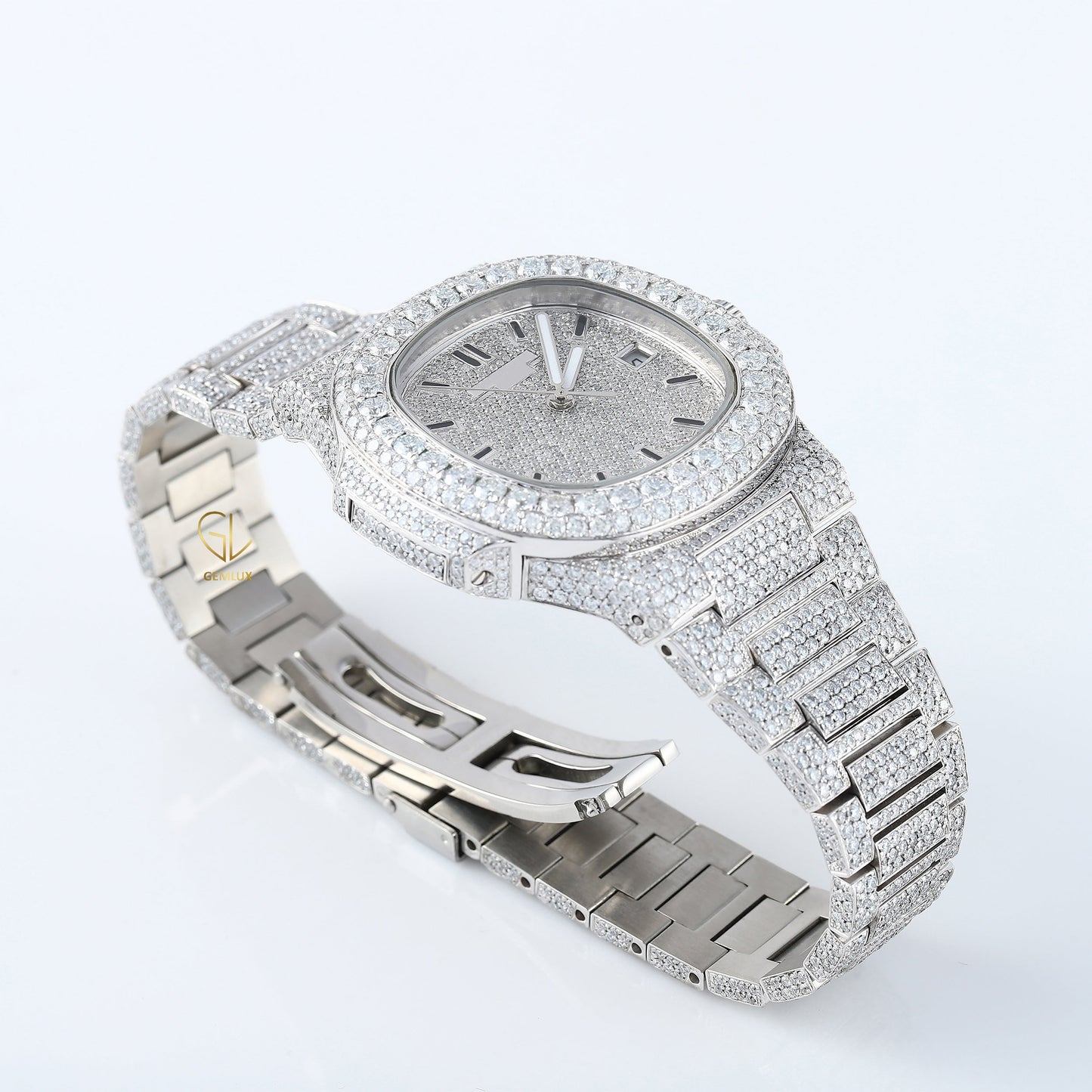 Icy VVS Moissanite Diamond Automatic Movement Watch For Men