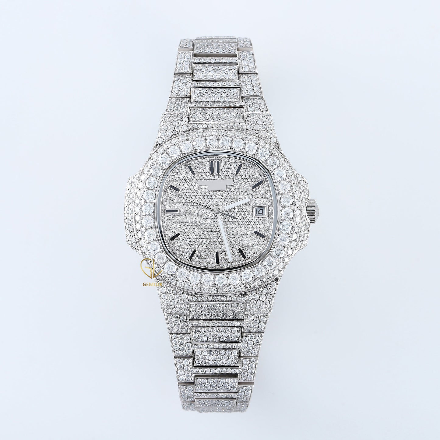 Icy VVS Moissanite Diamond Automatic Movement Watch For Men