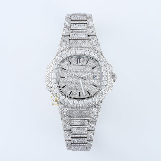 Icy VVS Moissanite Diamond Automatic Movement Watch For Men