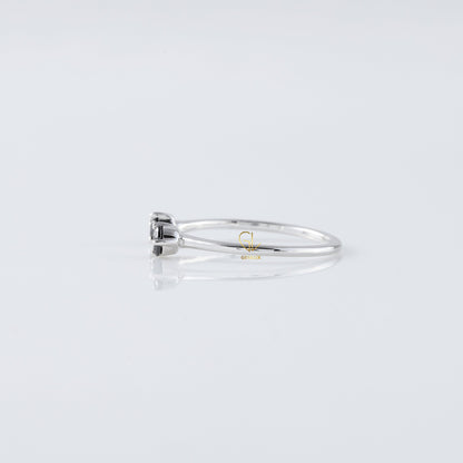 Open Cuff Black Round Moissanite Cut Engagement Ring