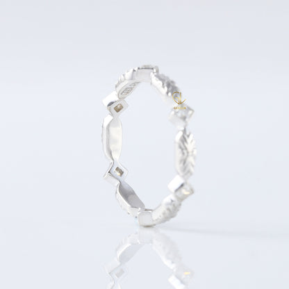 Art Deco Princess Cut Moissanite Filigree Engagement Ring