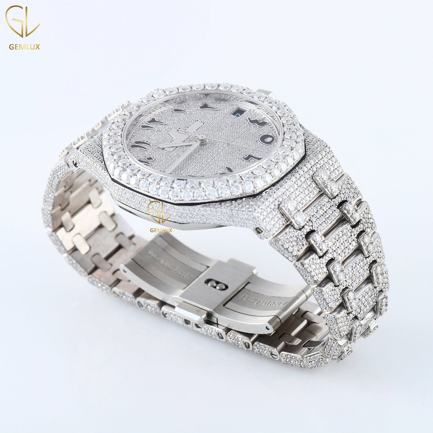 Hip Hop Date Just Automatic Movement Iced Out Diamond Men's Watch