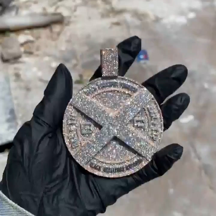 Iced Out Real Moissanite Diamond Custom Hip Hop Pendant