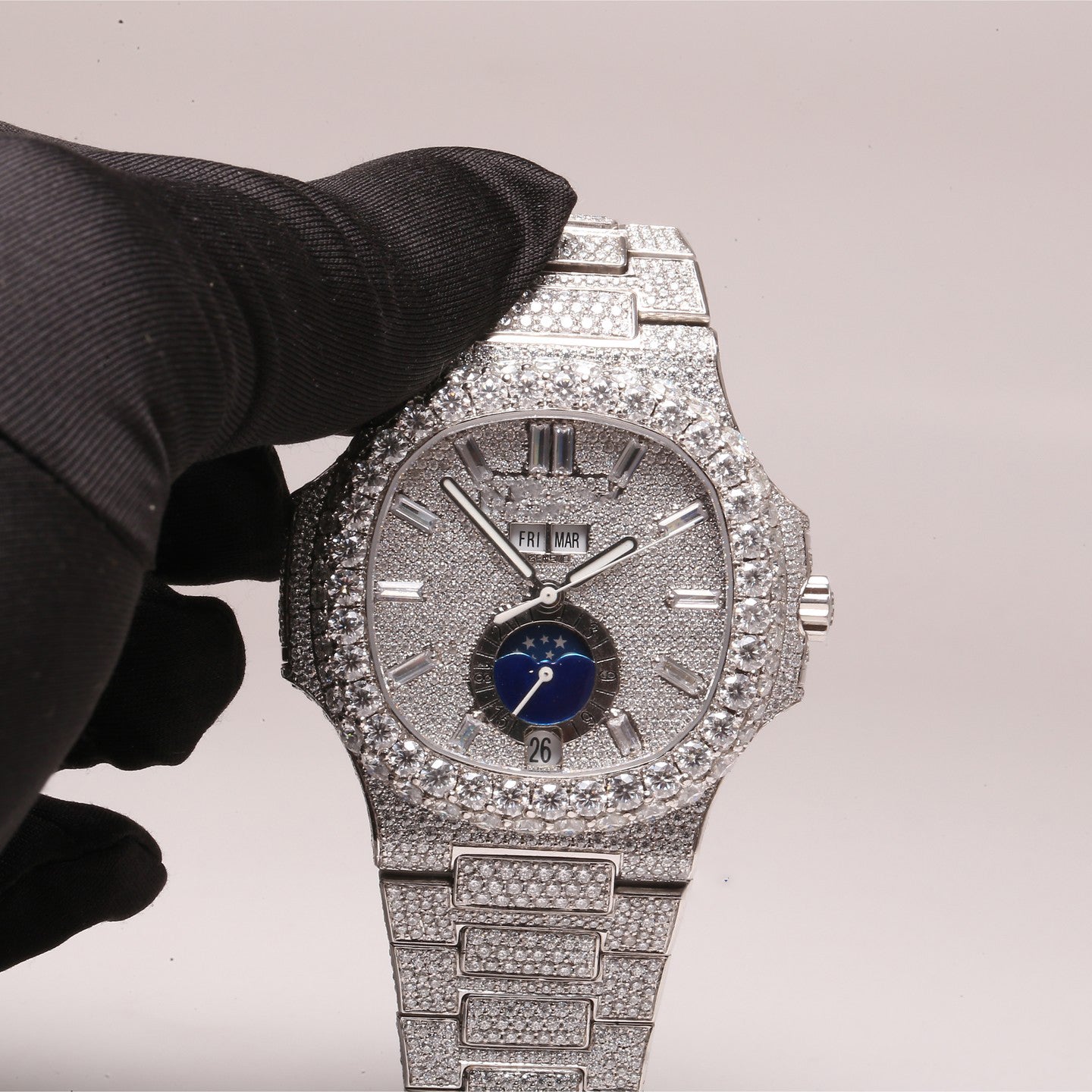 Luxury Wear Real VVS Moissanite Diamond Automatic Hip Hop Watch